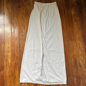 Full length white slip skirt